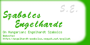 szabolcs engelhardt business card